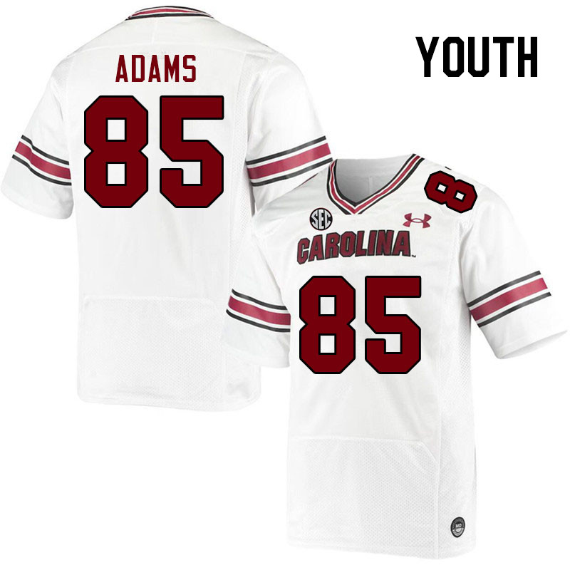 Youth #85 CJ Adams South Carolina Gamecocks 2023 College Football Jerseys Stitched-White